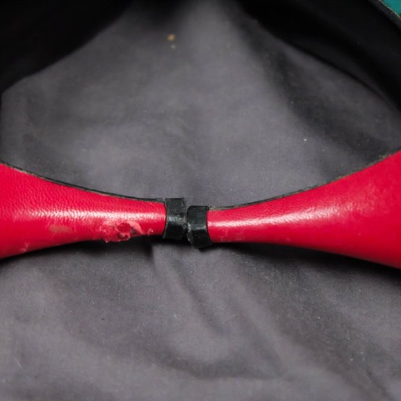 Vintage Heels Womens 8.5 AA Red Pumps Polka Dot 3 Inch Heel Pointed Toe 70s 80s - Picture 7 of 11